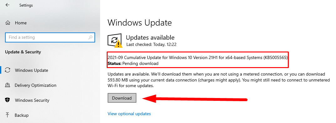 windows 10 optimization not available